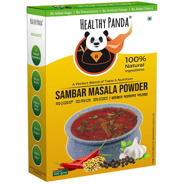 Healthy Panda Sambar Masala Powder – 300 g (100g Pack of 3)