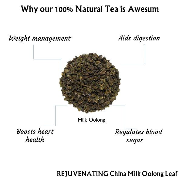 Rejuvenating China Milk Oolong Leaf | Natural Teas | Cold & Hot Brew | Makes 25 Cups