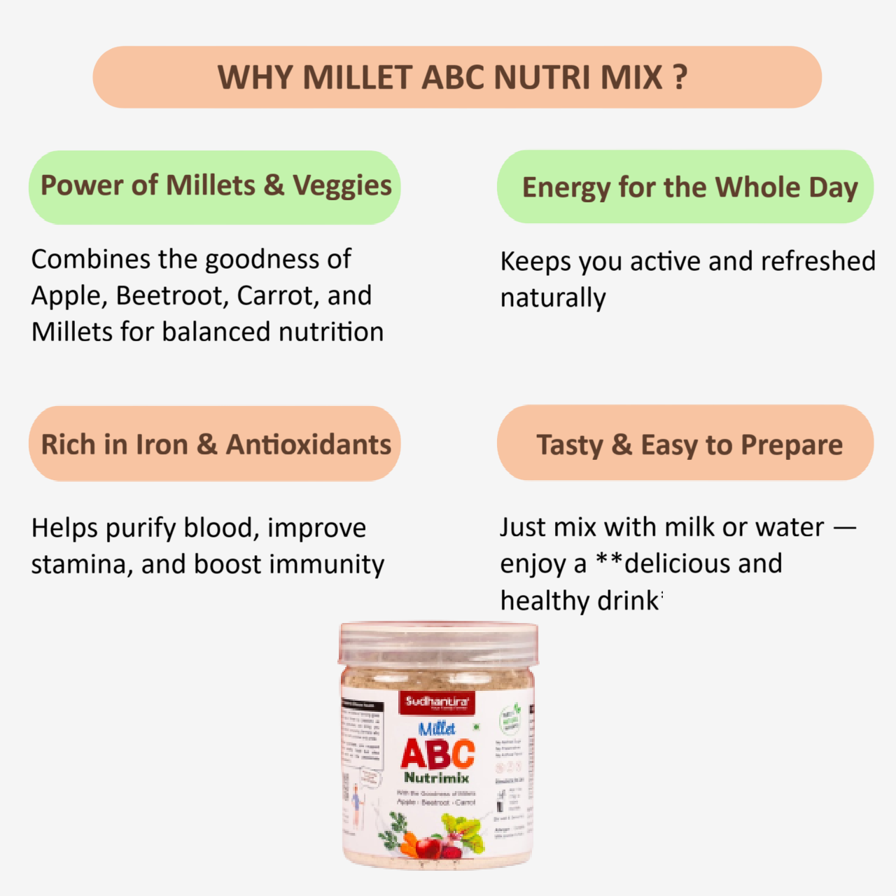 Sudhantira Millet ABC Health Mix  - 200g