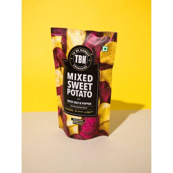Pack of 3 - Mixed Sweet Potato Chips with Rock Salt & Pepper 270g - Orgoshops