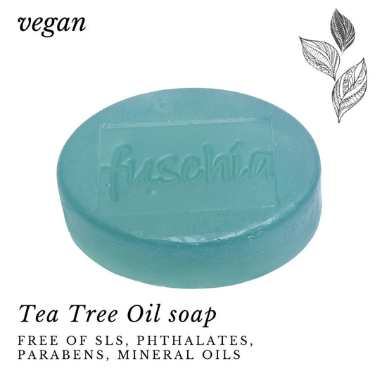 Fuschia - Tea Tree Oil Natural Handmade Herbal Soap - 100g