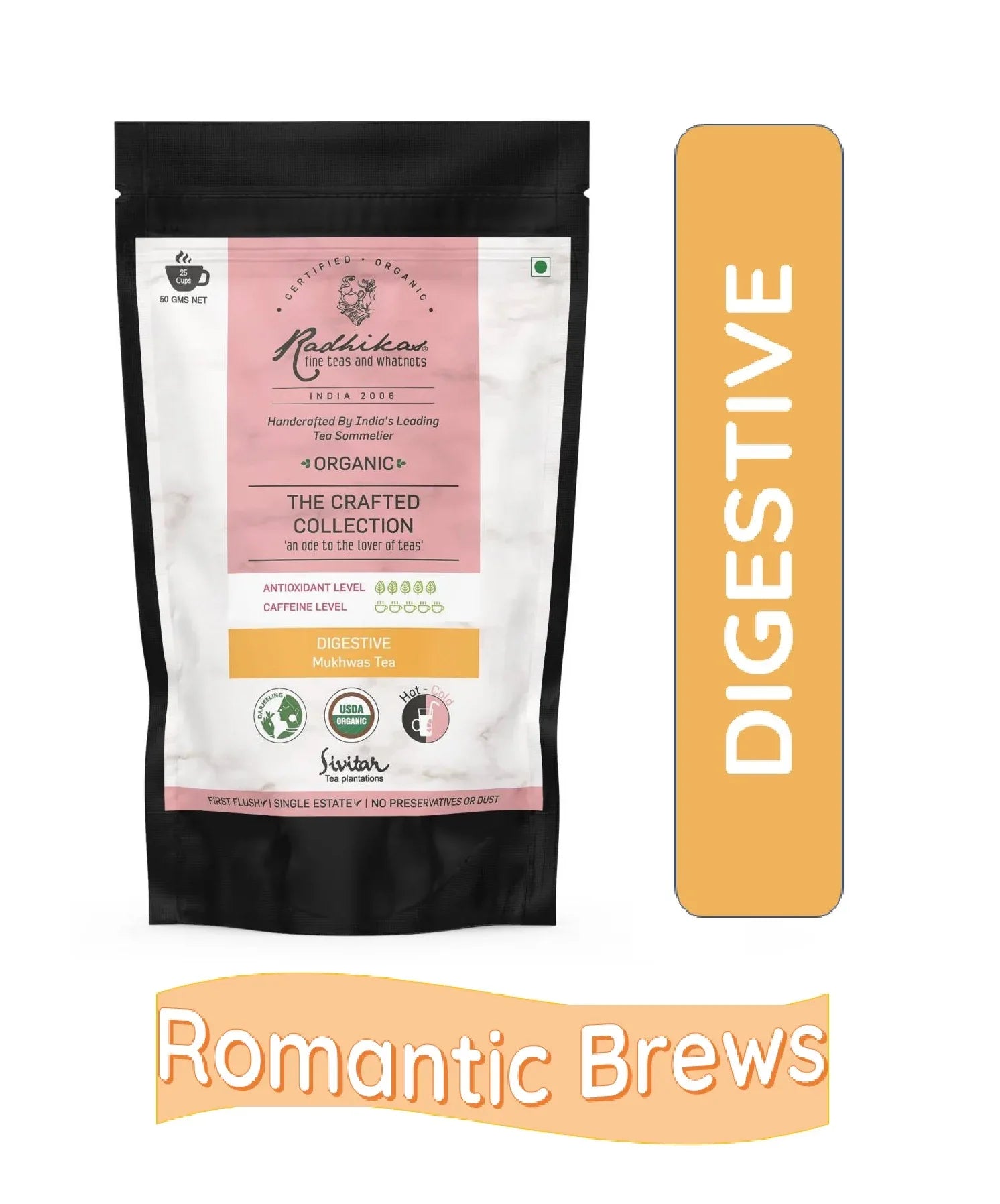 Digestive mukhwas Tea | Cold & Hot Brew | (50 gm) Makes 25 Cups - Orgoshops