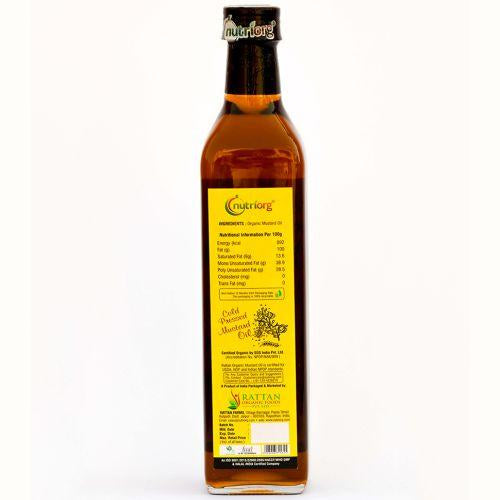 Nutriorgo Certified Organic Sesame Oil - 500ml Glass Bottle