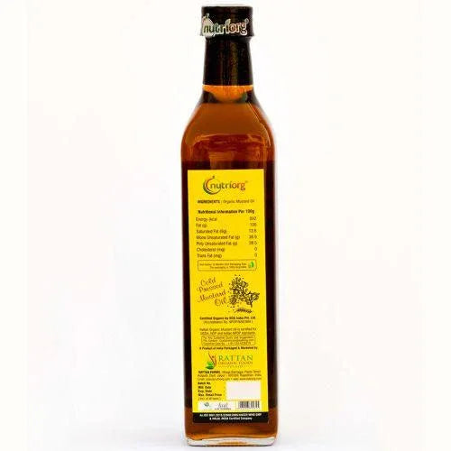 Nutriorgo Certified Organic Mustard Oil - 1000ml - Orgoshops