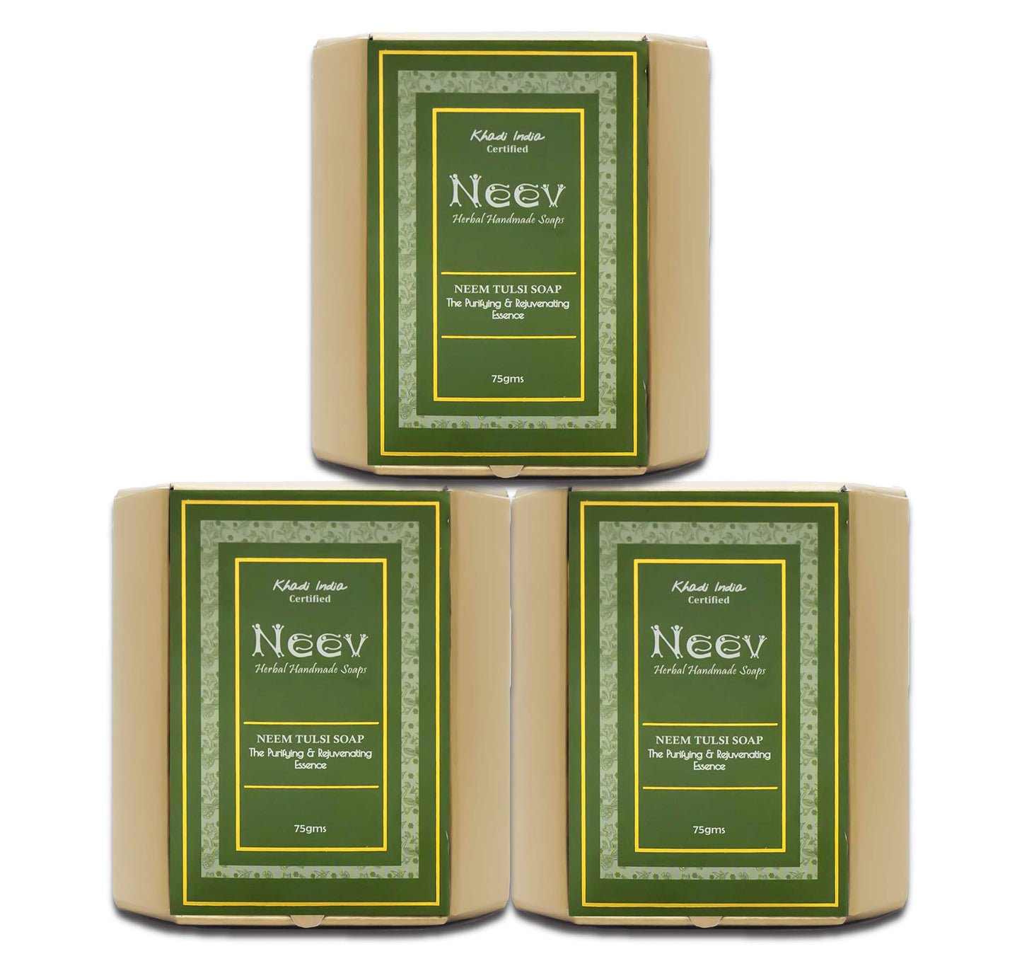 Neem Tulsi Handmade Soap - 75g ( Set Of 3 )