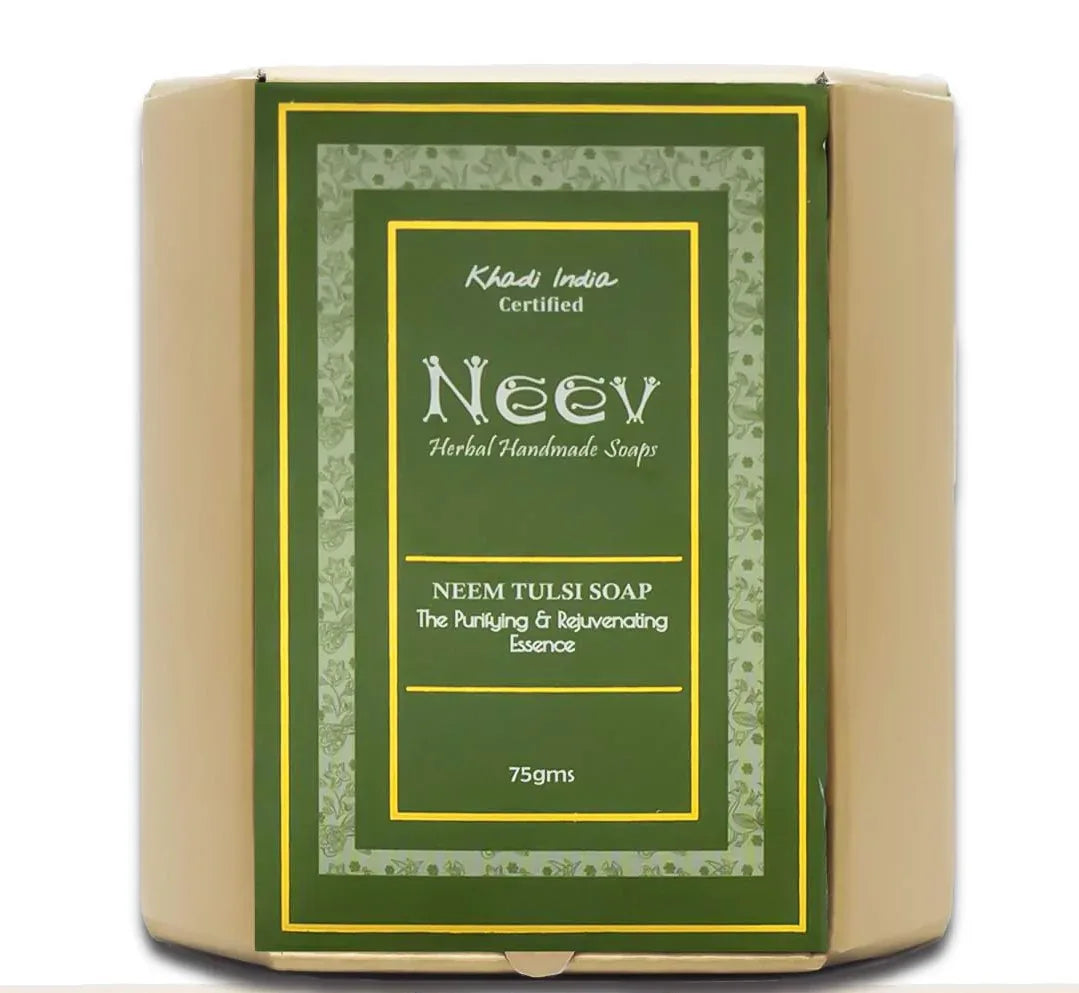 Neem Tulsi Handmade Soap - 75g ( Set Of 3 ) - Orgoshops