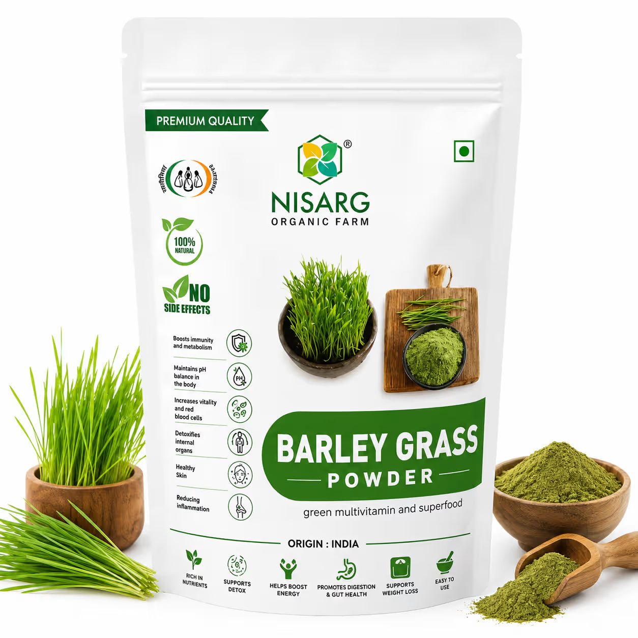 NIsarg Organic Farm Barleygrass Powder