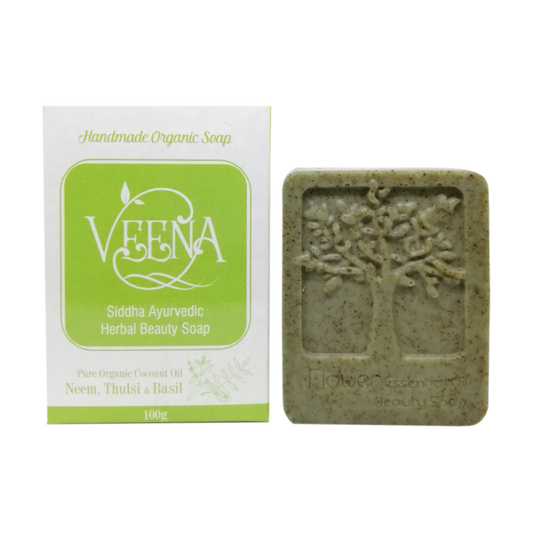 Veena  Neem & Thulsi Natural Essential Oil Soap - 100 g ( Pack of 3 )