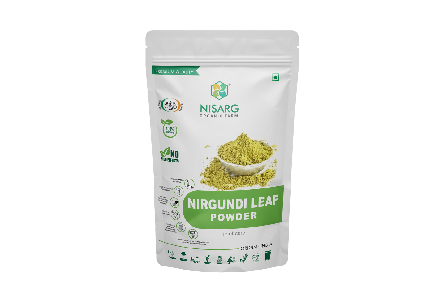 Nisarg Organic Farm Nirgundi Leaf Powder