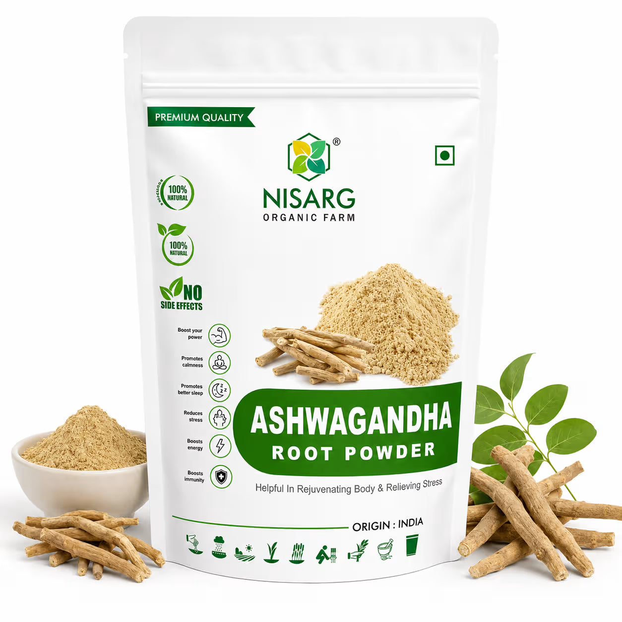 Nisarg Organic Farm Ashwagandha Root Powder