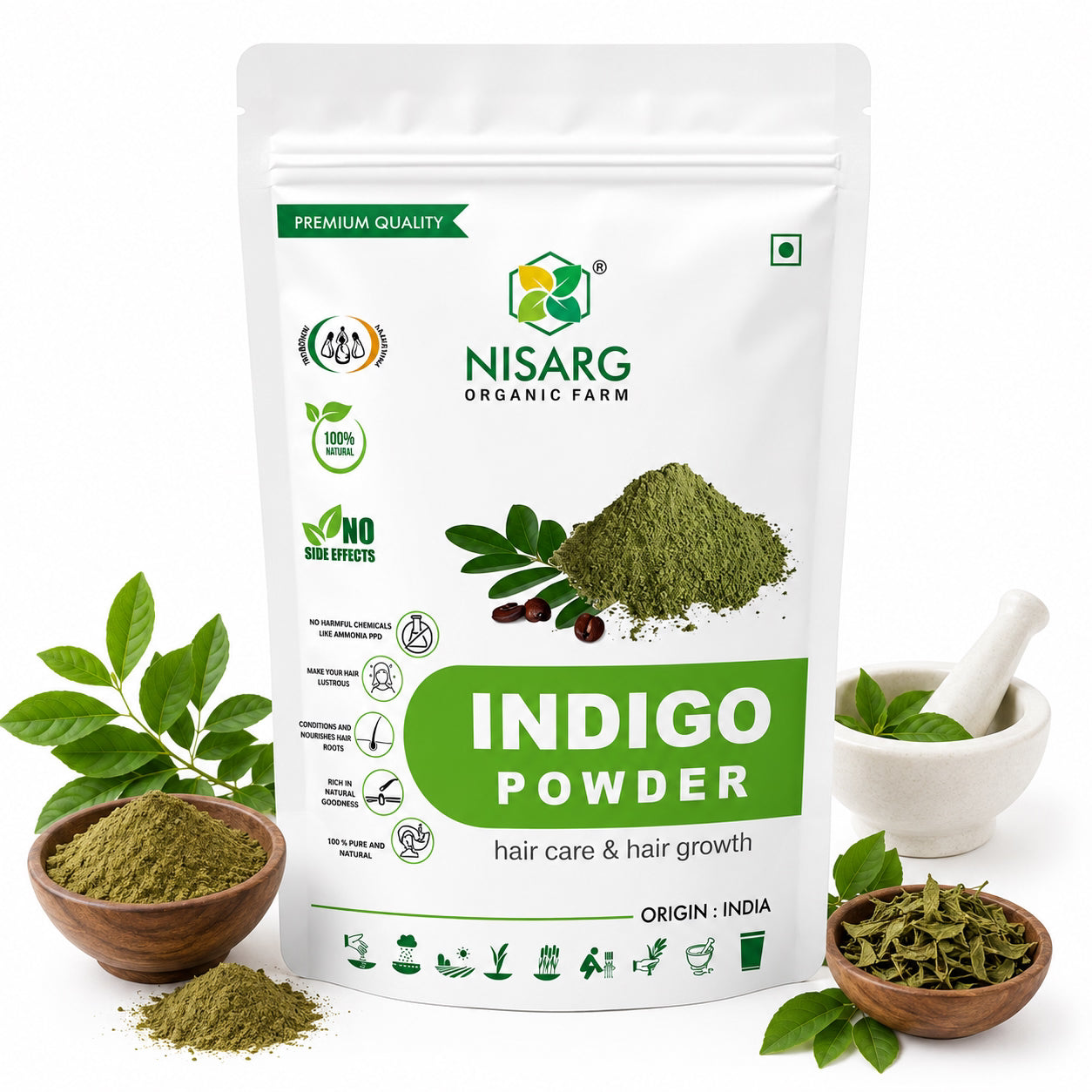 Nisarg Organic Farm Indigo Leaf Powder