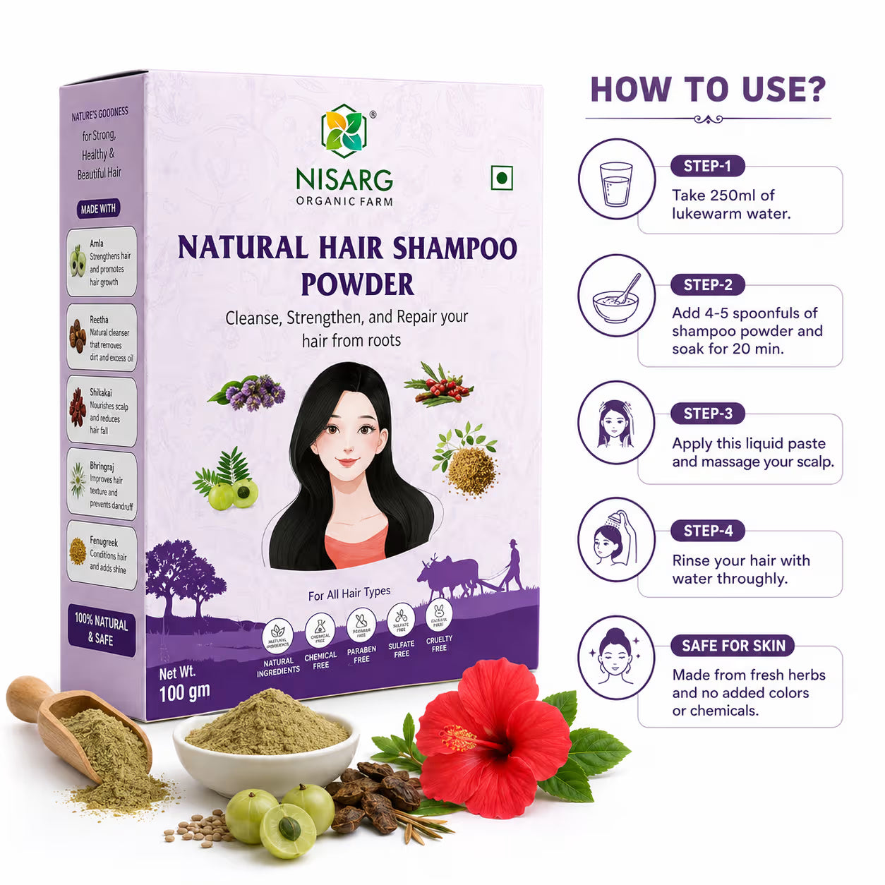 Nisarg Organic Farm Natural Hair Shampoo
