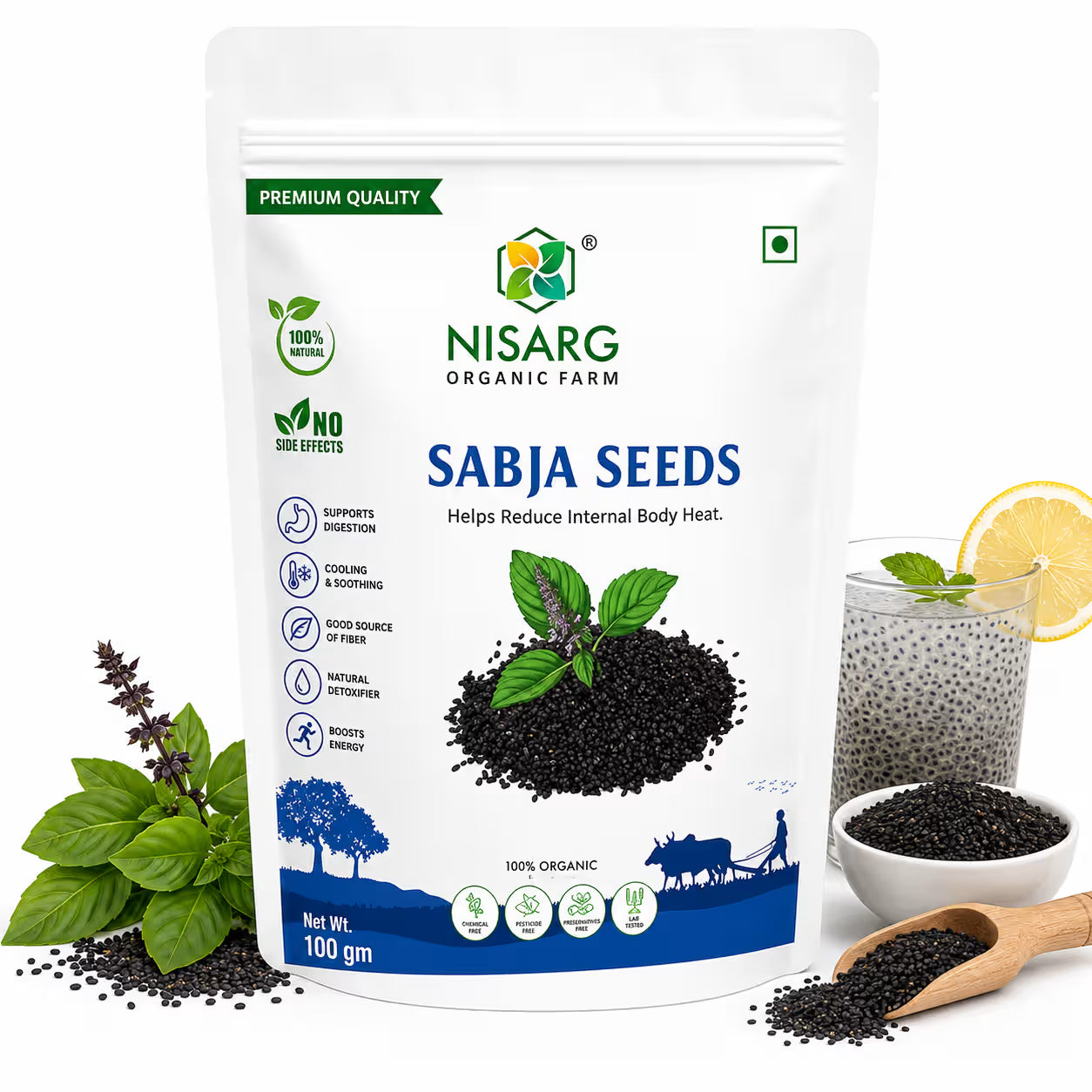 Nisarg Organic Farm Sabja Seeds
