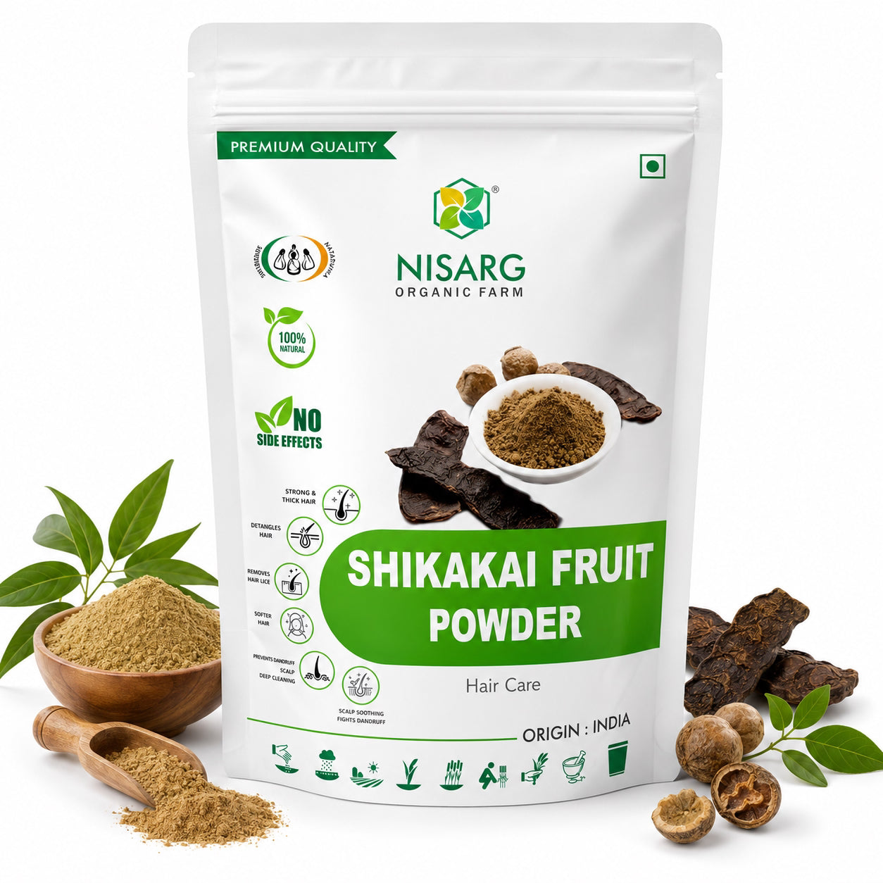 Nisarg Organic Farm Shikakai Fruit Powder