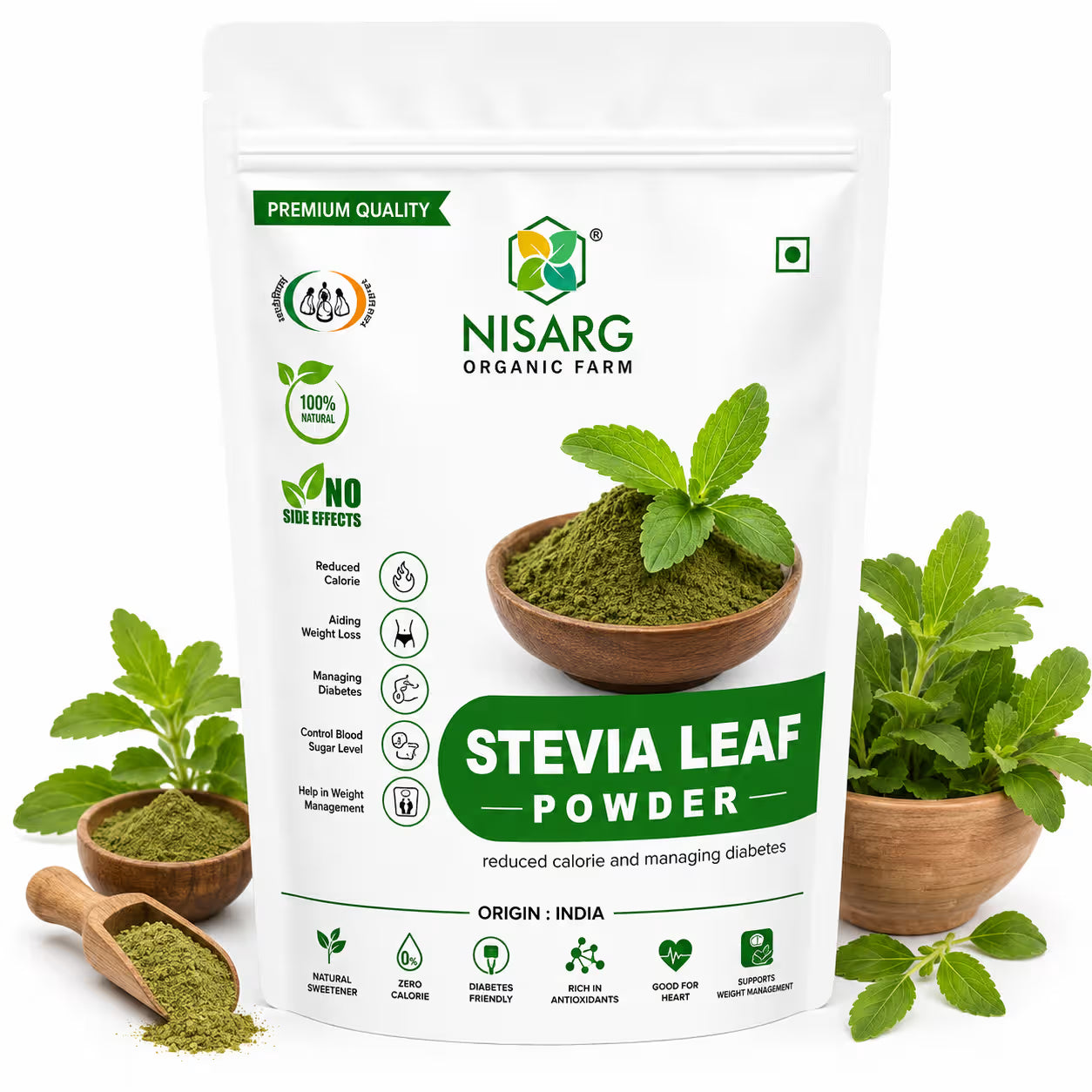 Nisarg Organic Farm Stevia Leaf Powder