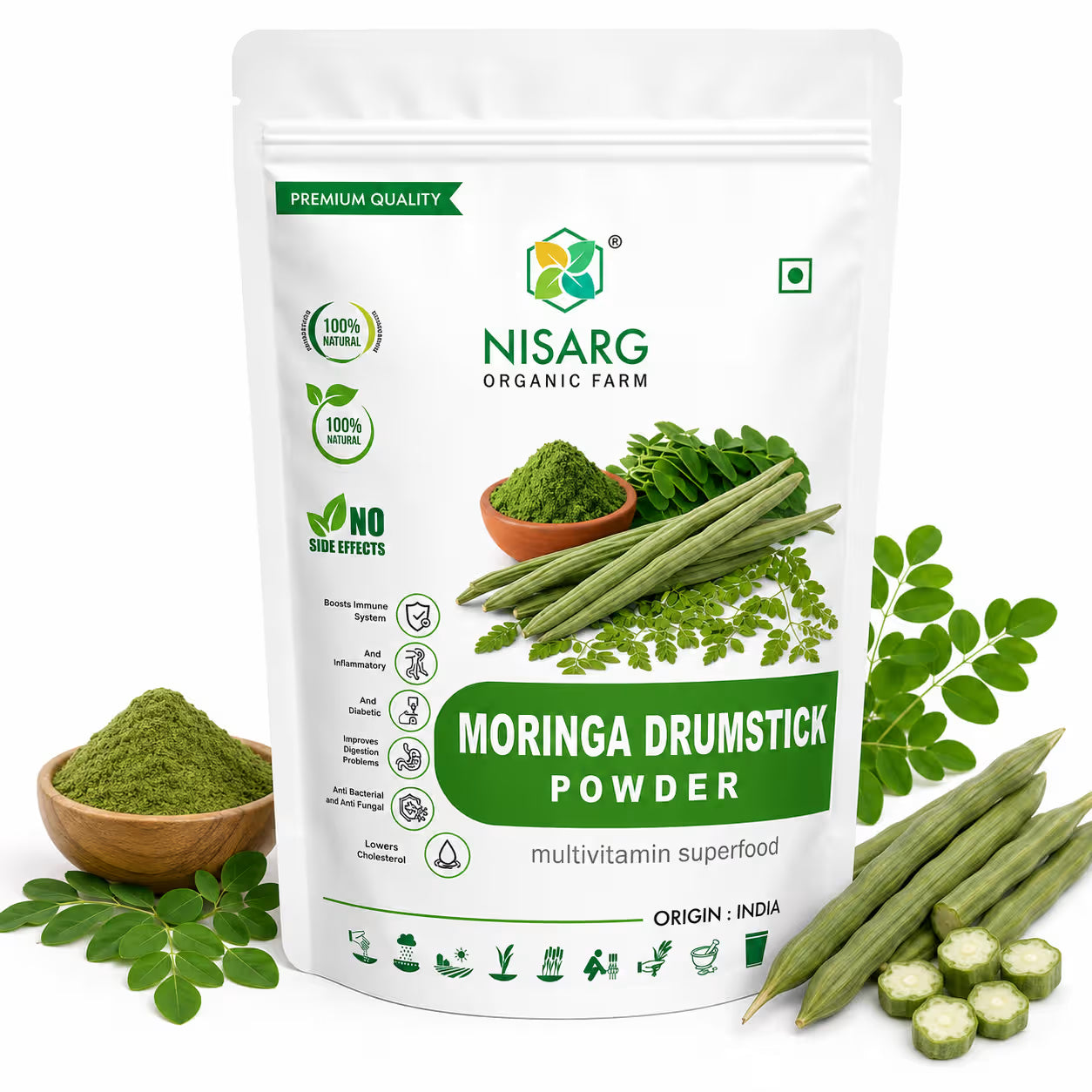 Nisarg Organic Moringa Drumstick Powder