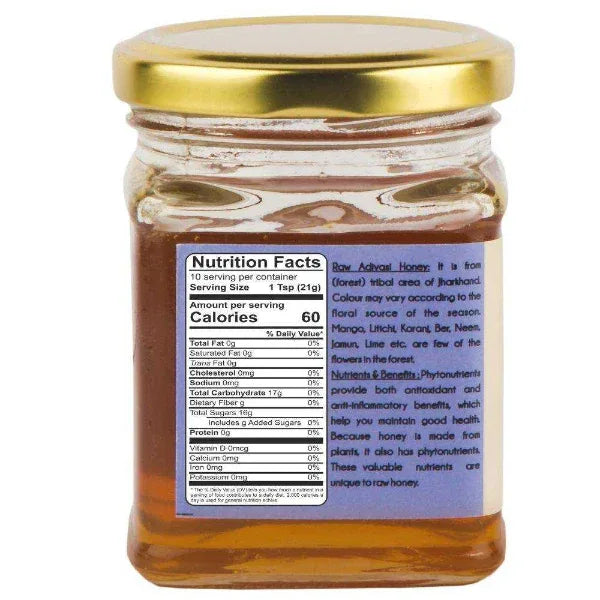 Nutrition Fact label of Honey