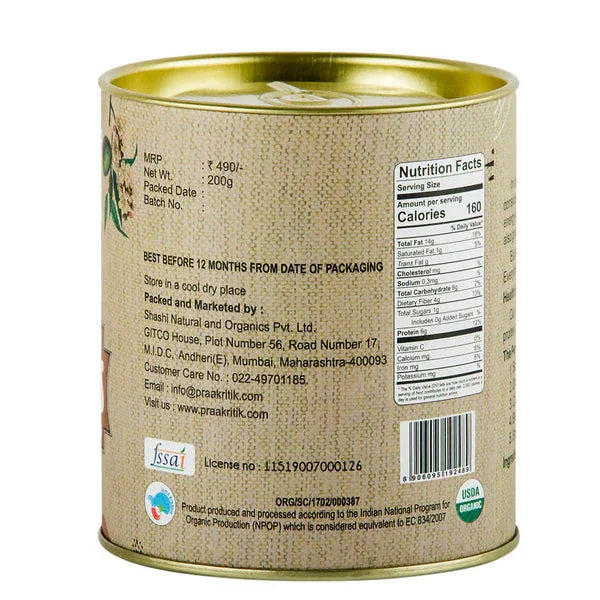 Nutrition facts of raw almonds