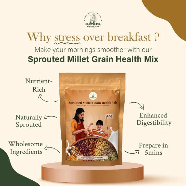 Narchuvai : Spouted Millet Grain Health Mix / Health Mix - 100 g - Orgoshops