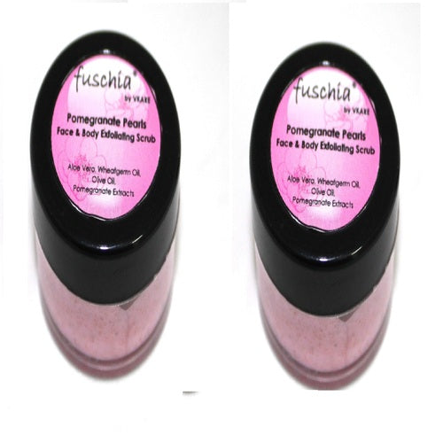 Fuschia - Pomegranate Pearls - Face & Body Exfoliating Scrub -15g(PACK OF 2)