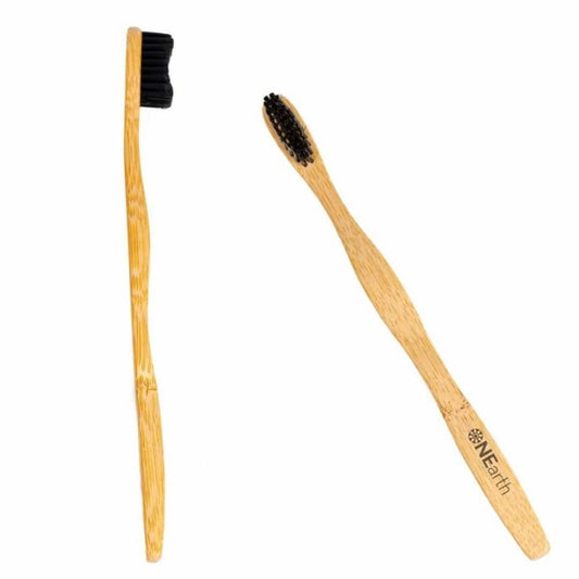 ONEarth Charcoal Bamboo Toothbrush – Pack of 4