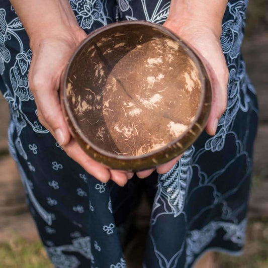 Onearth Medium Coconut Shell Bowl With Spoon Pack of 1