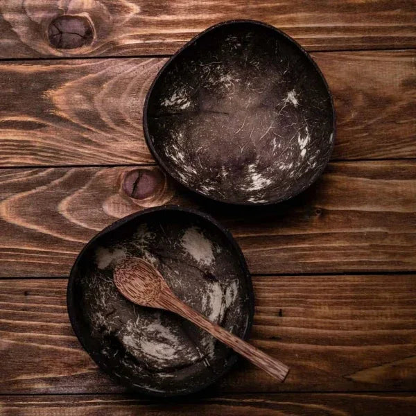 Onearth Medium Coconut Shell Bowl With Spoon Pack of 1 - Orgoshops