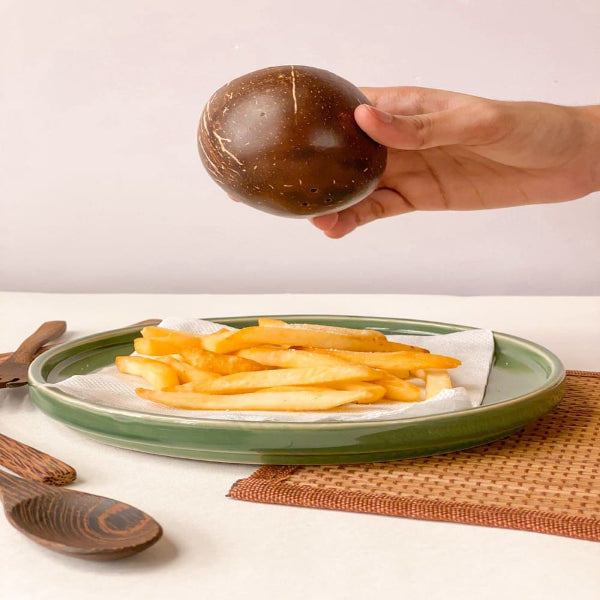 Onearth Salt & Pepper Coconut Shell Shakers-300g