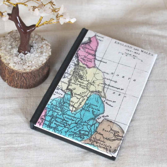 Onearth World Map Hardcover Recycled Paper Journal