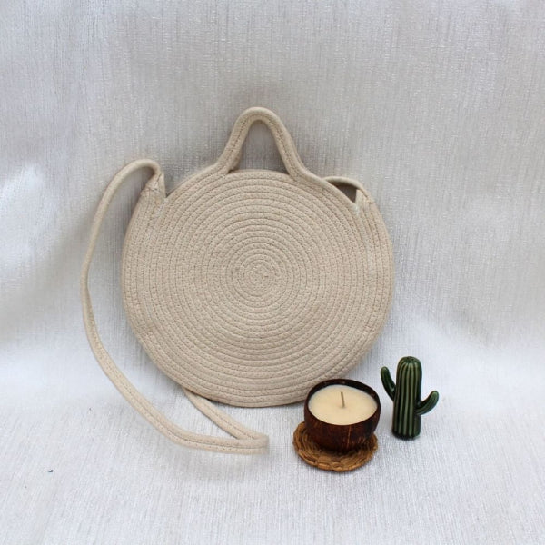 OnEarth Cream & Round Sling Bag-700gm