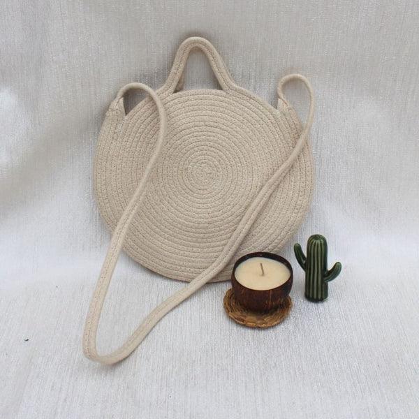 OnEarth Cream & Round Sling Bag-700gm - Orgoshops