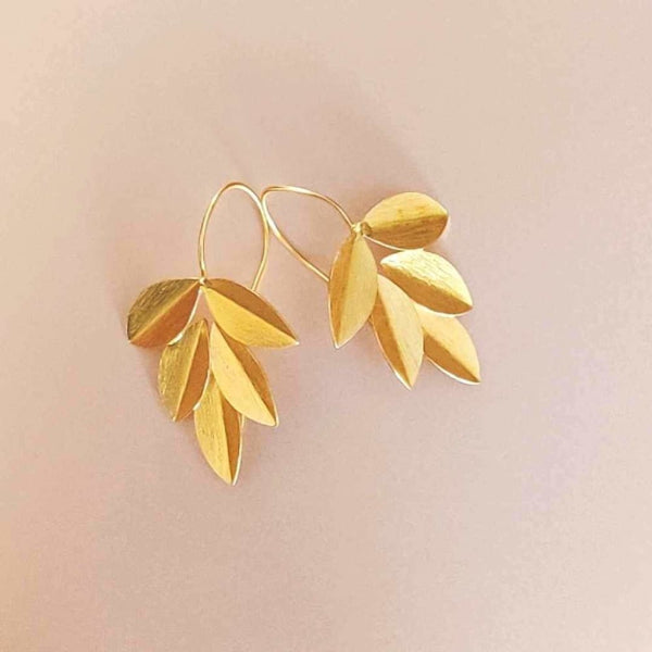 Onearth Leaves - Metal Earrings-10g