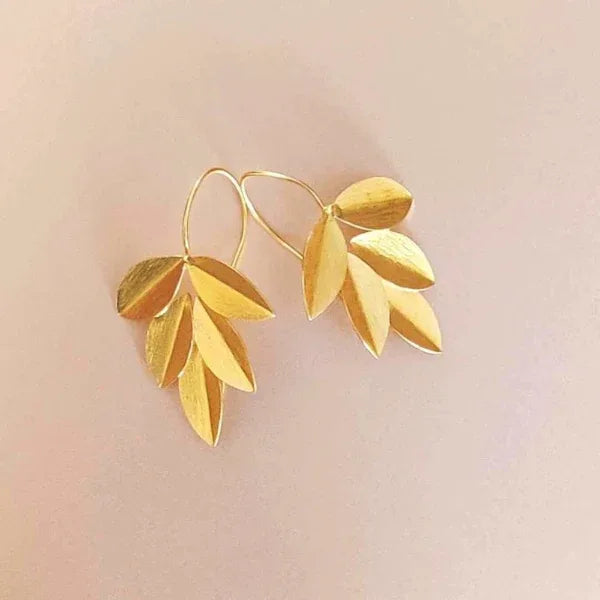 Onearth Leaves - Metal Earrings-10g - Orgoshops