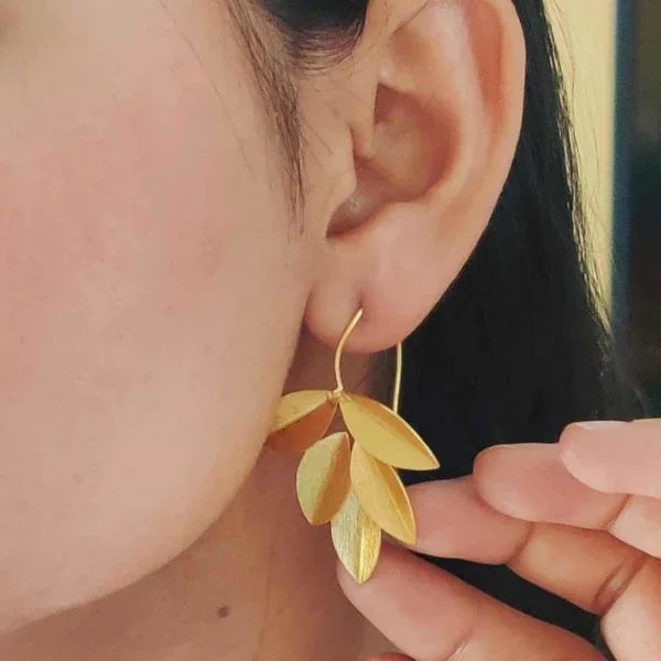 Onearth Leaves - Metal Earrings-10g - Orgoshops
