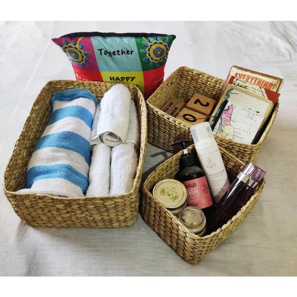 Onearth Set of 3 baskets - Water Reed (Kauna Grass) - Orgoshops