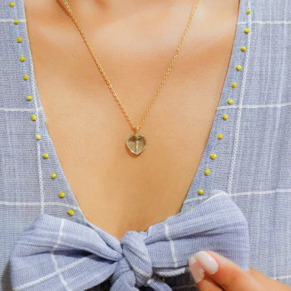 Onearth Smoky Quartz Stone Pendant with Silver Chain - Orgoshops