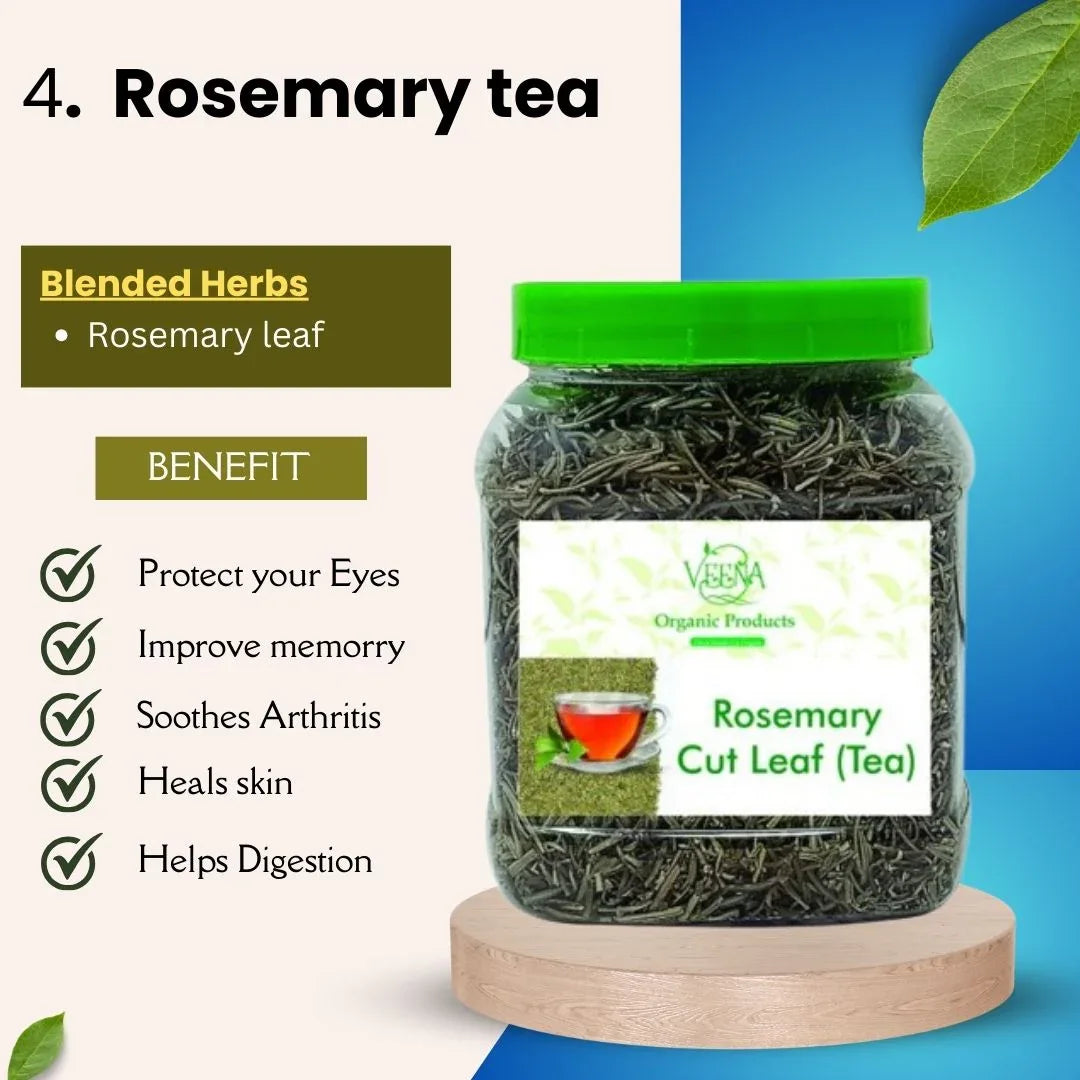 Natural Sugar Balance Tea Collections T2 | Combo of Herbal Tea With 50 Herbs – 80gm ,Hartikai kadukai Dust Tea – 100g ,Lemongrass Cut Leaf Tea – 75g and Rosemery Cut Leaf Tea – 75g | Veena Product - Orgoshops