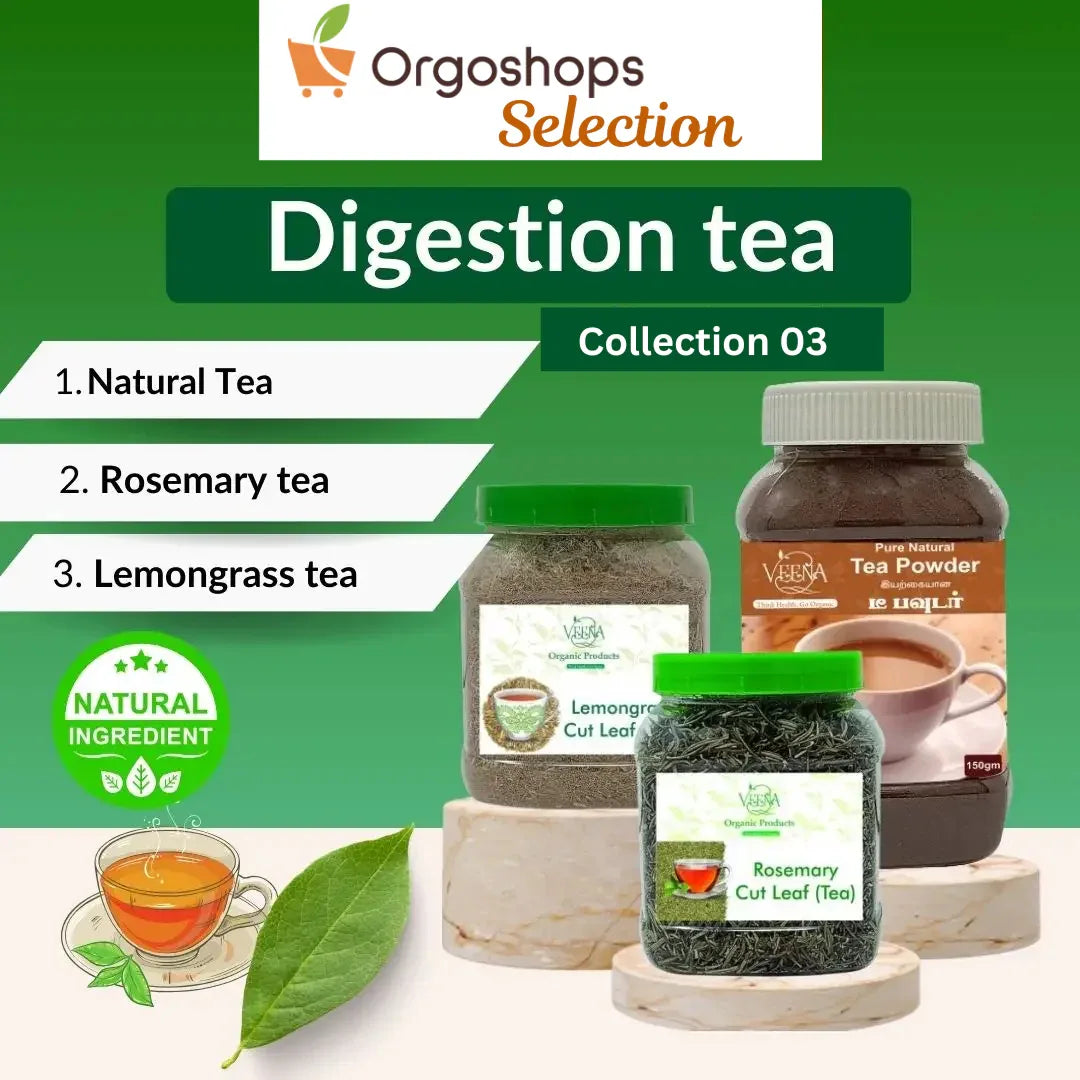 Digestion Tea Collections 03 | Combo of Tea Products box 280gms | Veena - Orgoshops