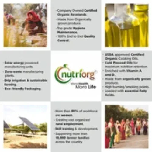 Nutriorgo Certified Organic Flaxseed Oil - 100ml (Pack of 2 ) - Orgoshops