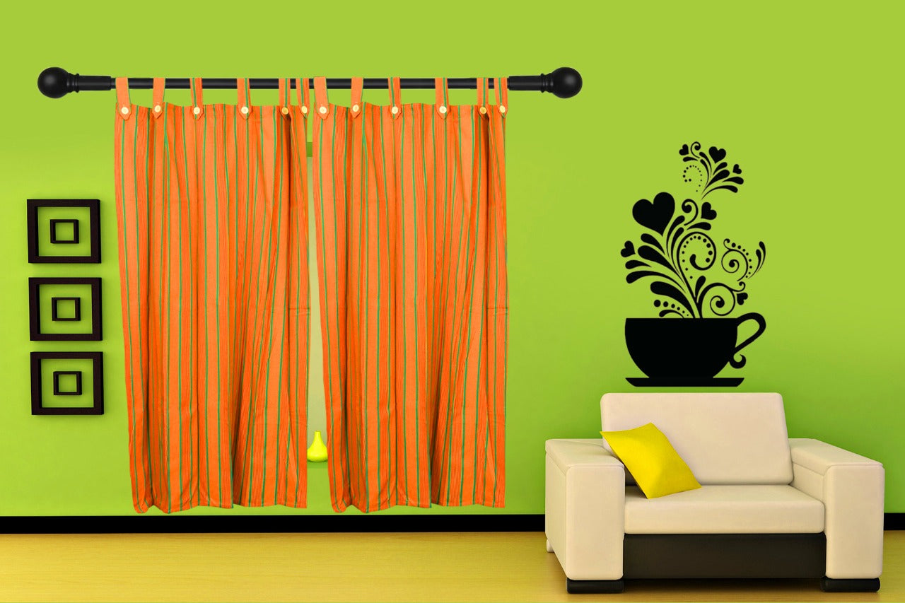 Yuktha Cotton Loop Window Curtain. (2 pieces)