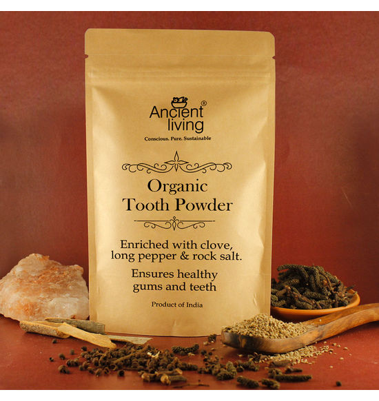 Ancient Living Organic Tooth Powder Pouch - 100 gm