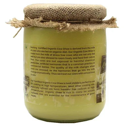 Nutriorg Certified Organic Ghee - 500 ml - Orgoshops