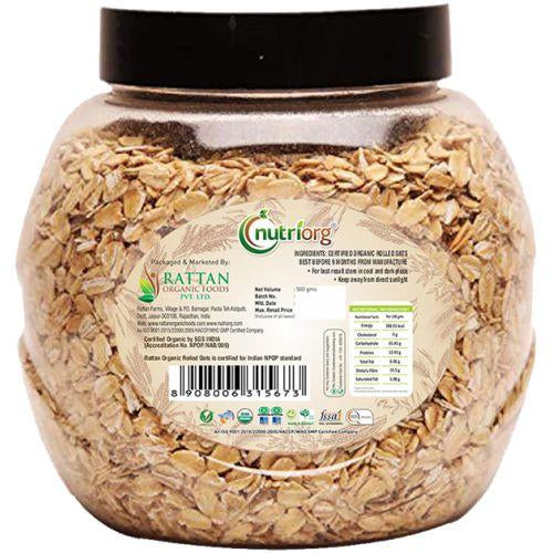 Nutriorg Certified Organic Rolled Oats - 500g