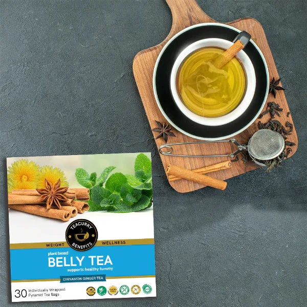 Teacurry Belly Fat Tea/ Tummy Fat Reducing Tea for Men and Women-100g (30 Tea Bags) - Orgoshops