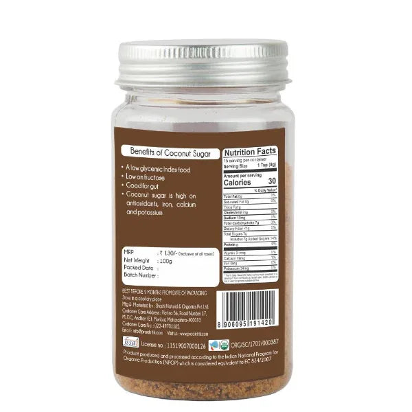 Praakritik Organic Coconut Sugar - 100g - Orgoshops