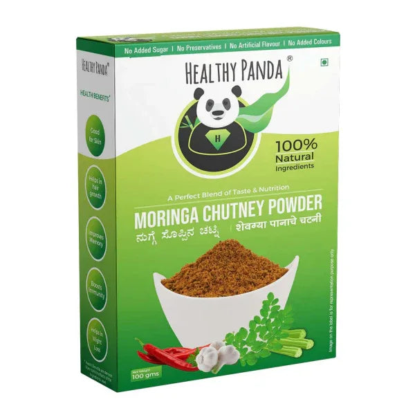 Healthy Panda Moringa chutney Powder - 300 g (100g Pack of 3) - Orgoshops