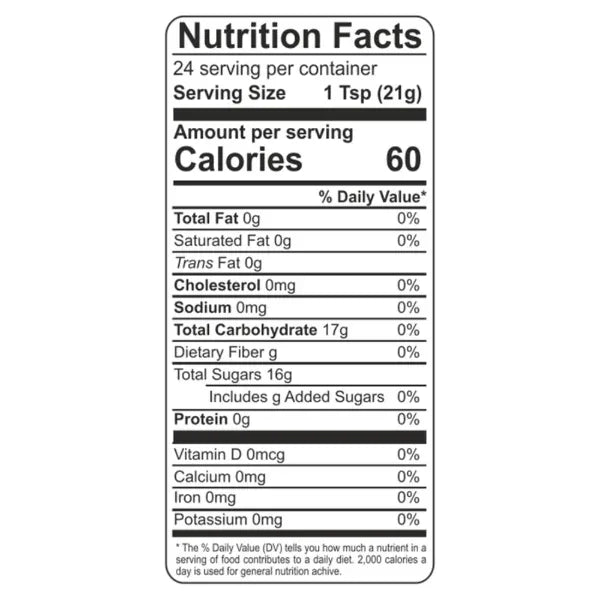 Organic Nutrition facts