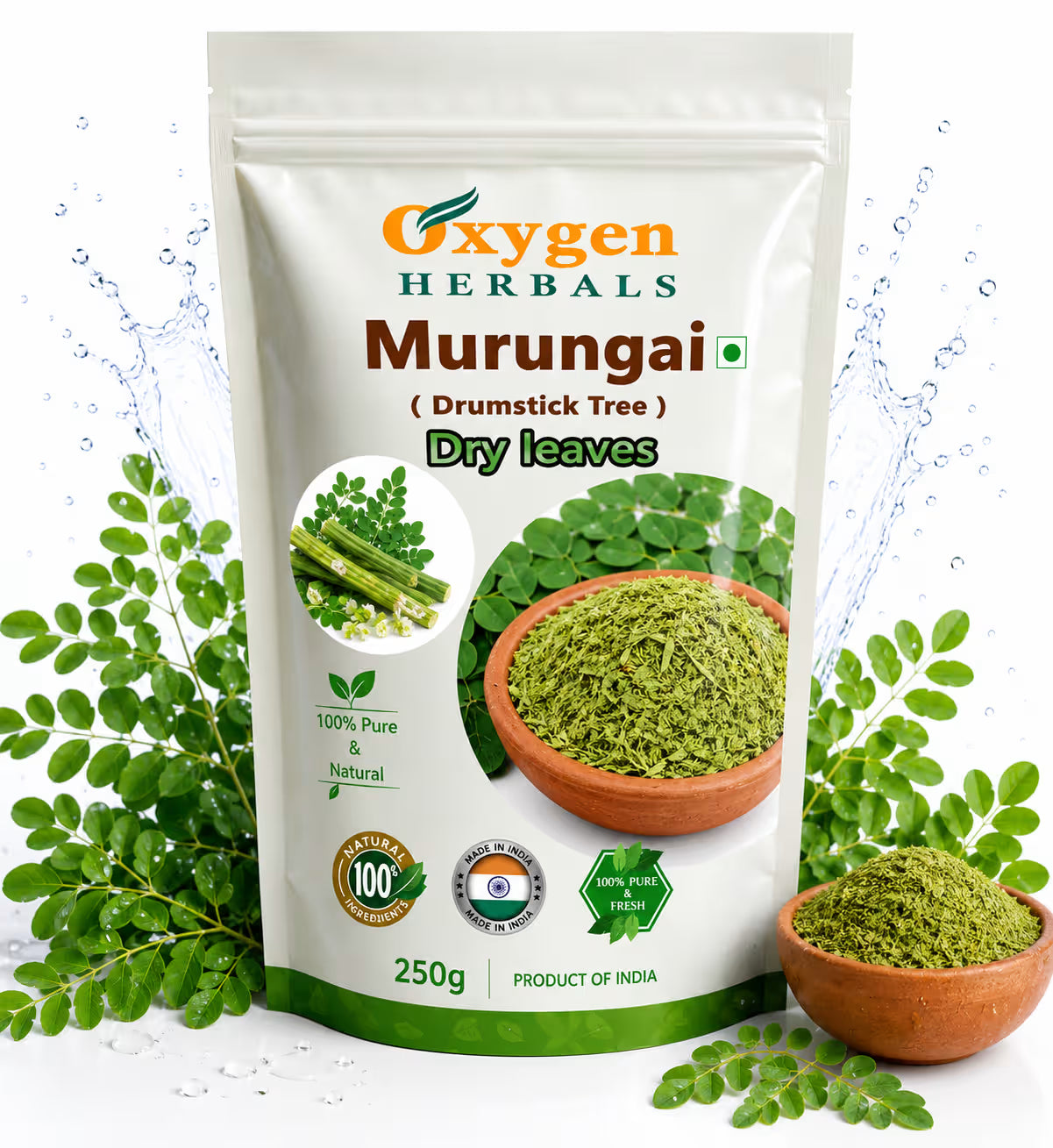 Oxygen Herbals Drumstick / Moringa Leaves Powder - 250 g