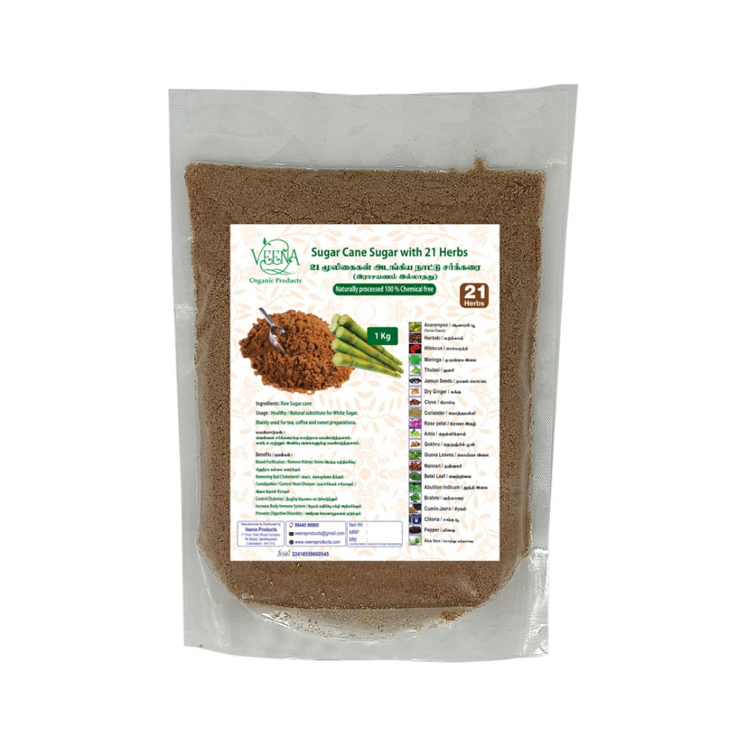Packaged brown sugar with 21 herbs