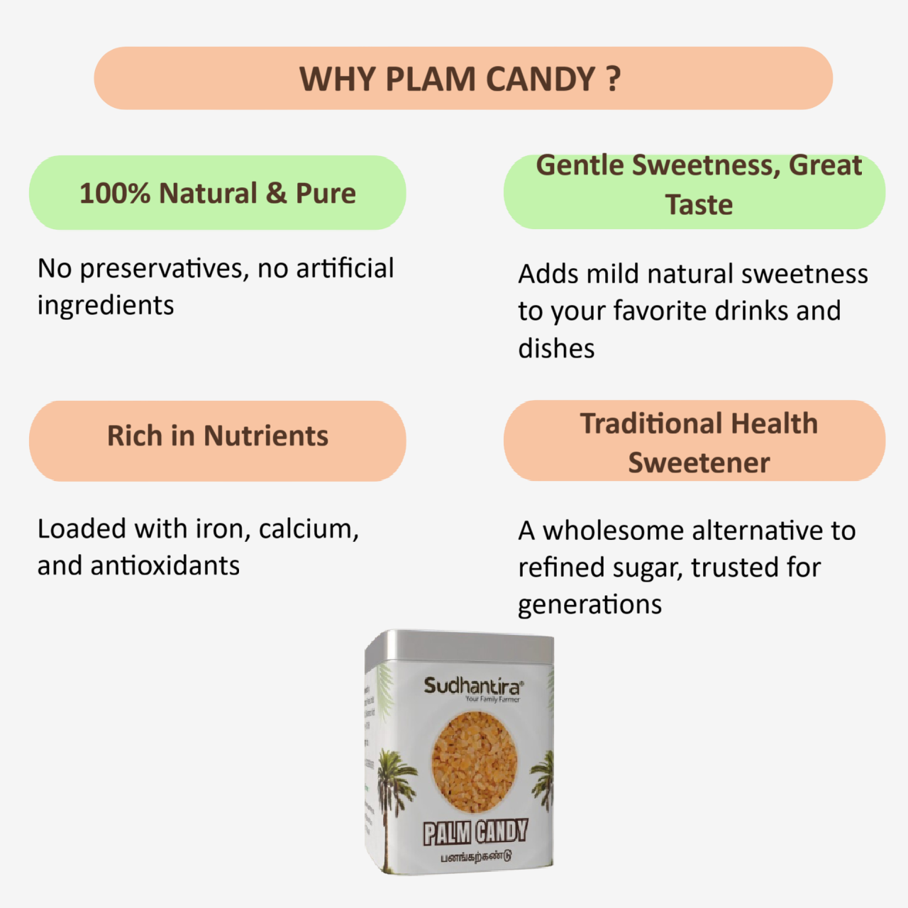 Sudhantira Palm Candy   -  500g